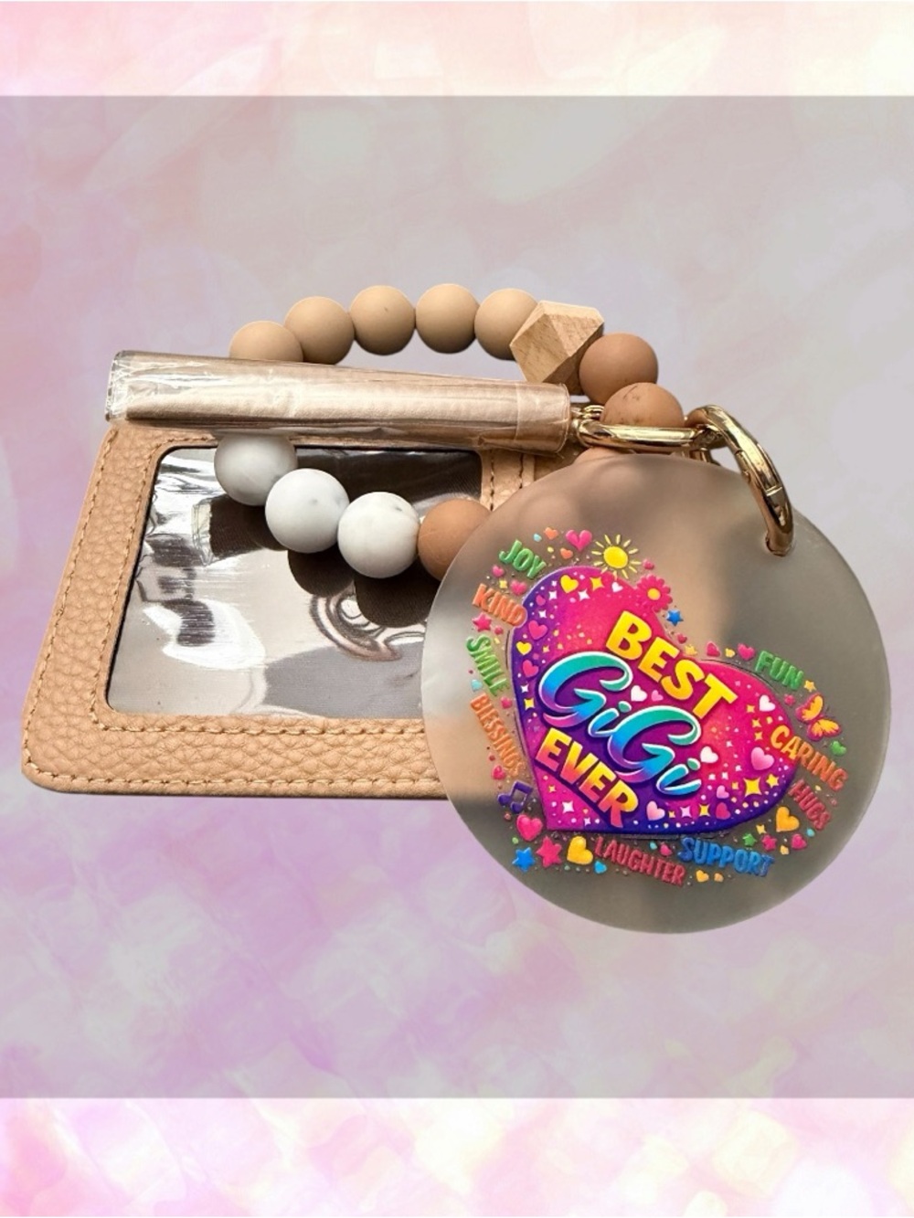 🦄 Urban Unicorn “Best GiGi Ever” Beaded Wristlet Keychain | Custom